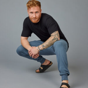 Alternative view of Luxuriöse Frottee-Hose in Blue Mirage